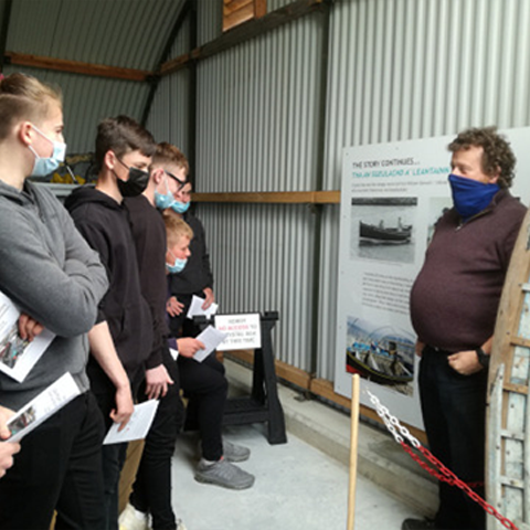 Photo from pupils trip to The Grimsay Boatyard and Museum