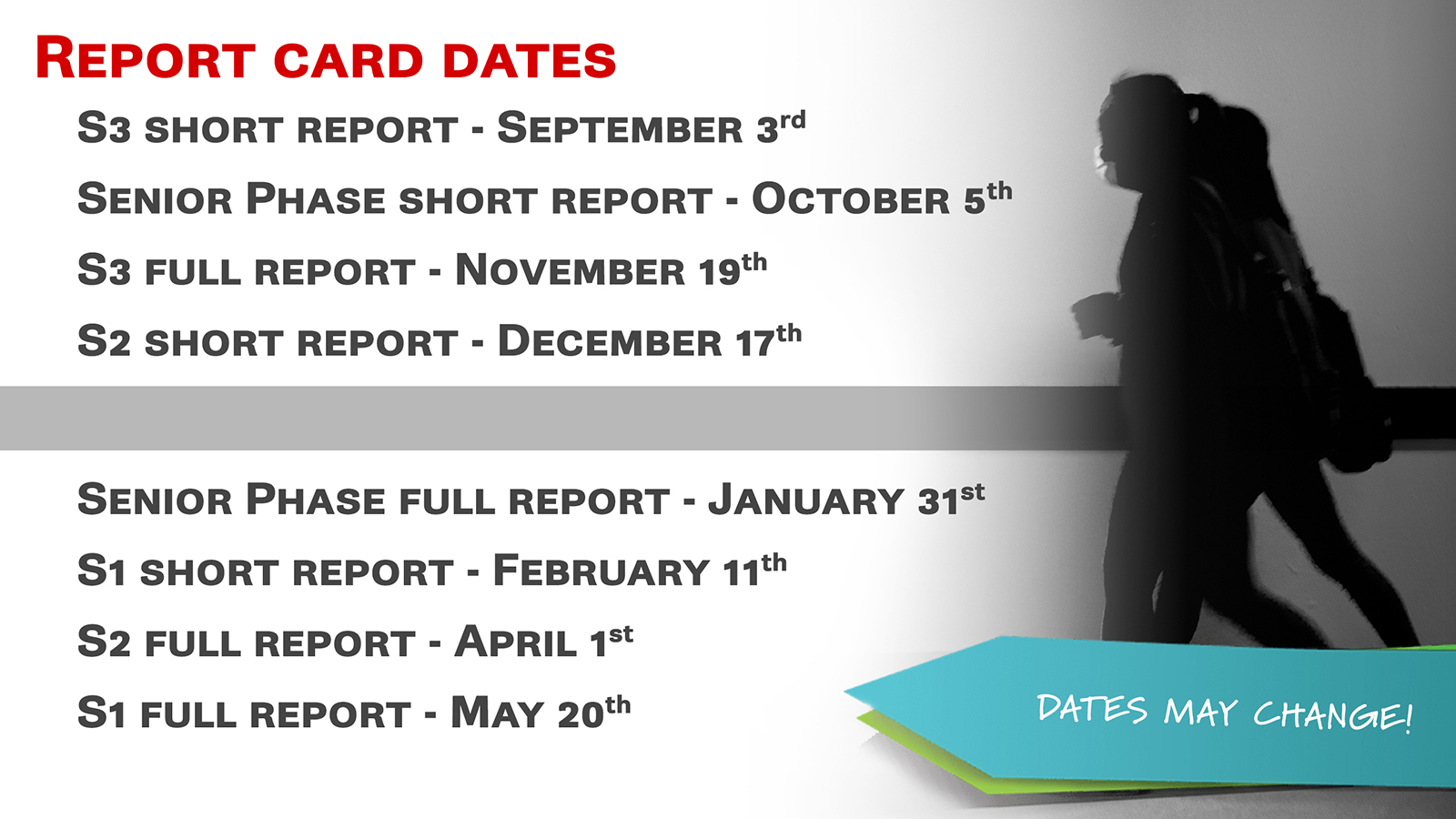 Report Card Dates