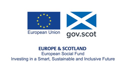 This image  is logos of the Foundation Apprenticships funding sources, the Union and Scottish Government.